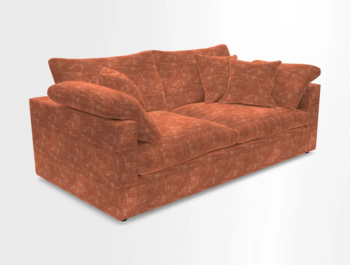 Big Softie Straight Arm 3 Seater Sofa in Sahara Chalk