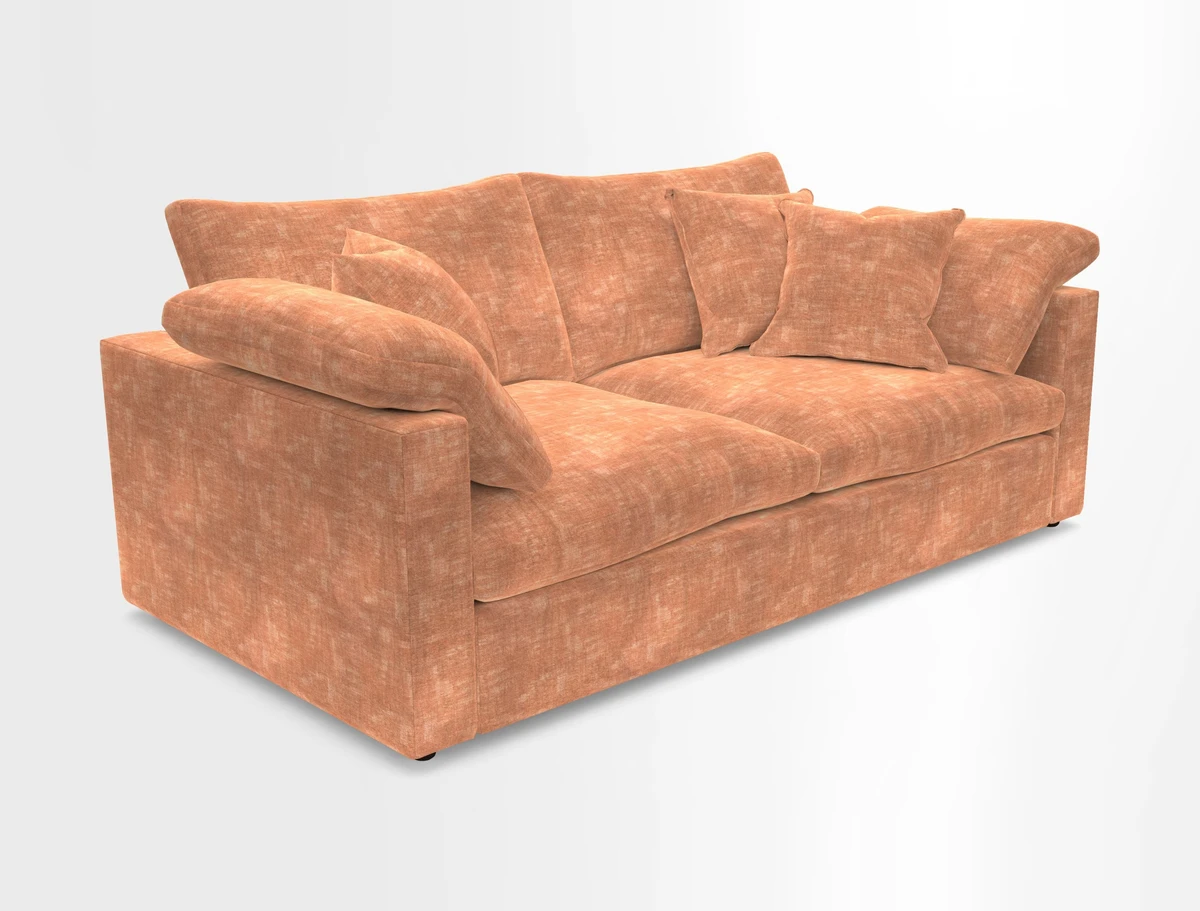 Big Softie Straight Arm 3 Seater Sofa in Sahara Chalk