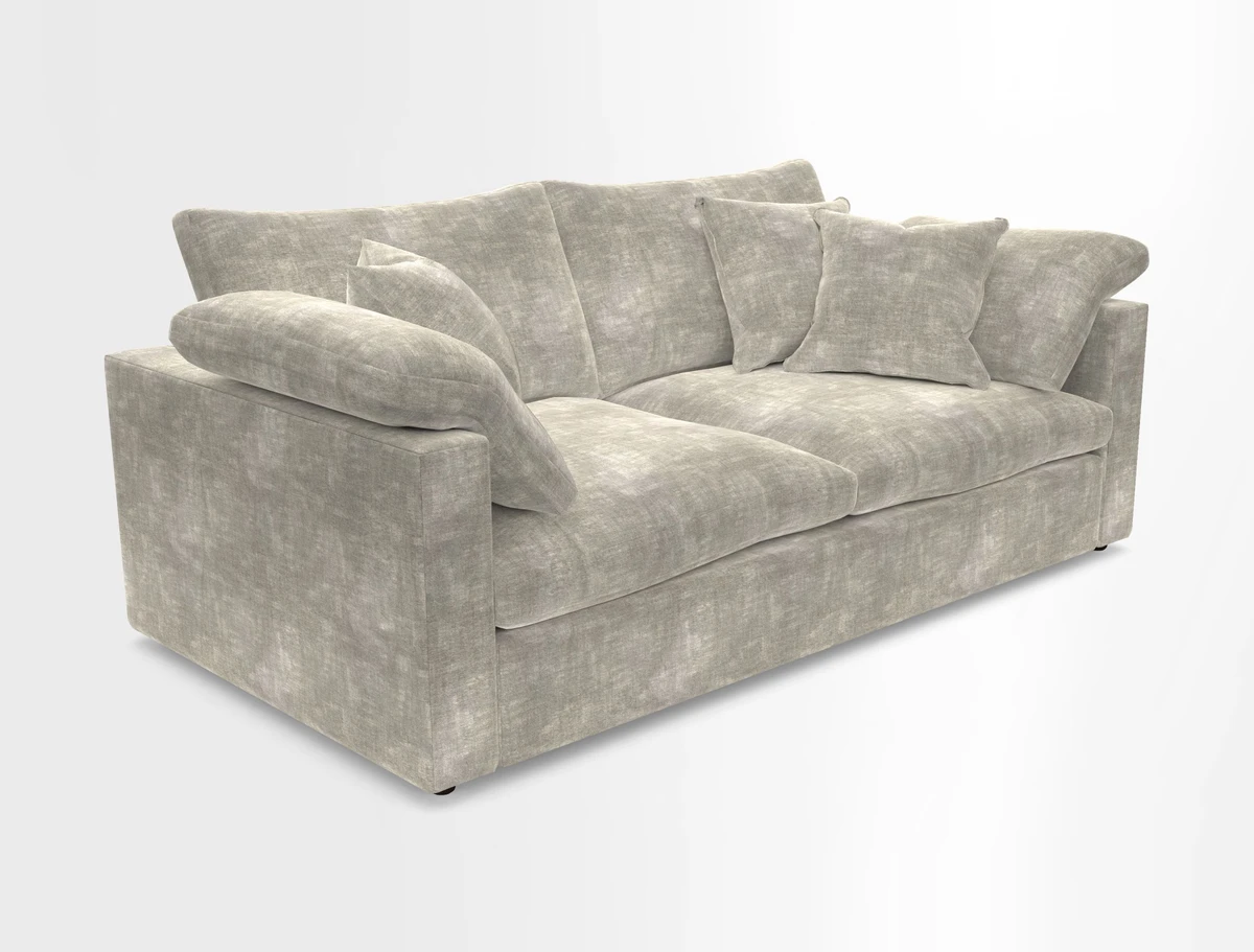 Big Softie Straight Arm 3 Seater Sofa in Sahara Chalk