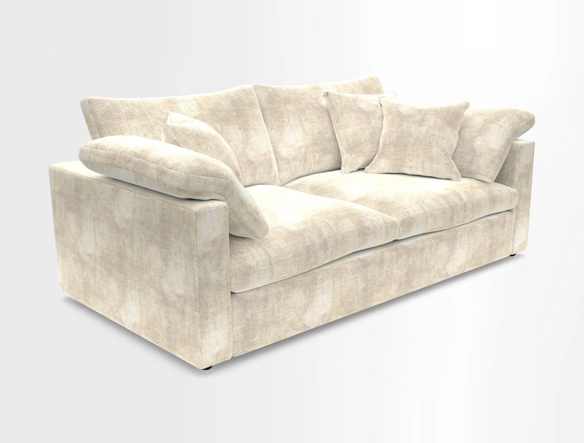 Big Softie Straight Arm 3 Seater Sofa in Sahara Chalk