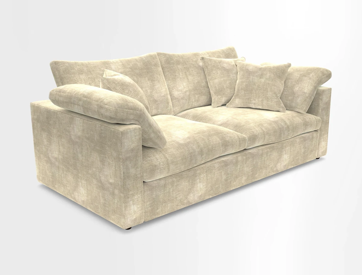 Big Softie Straight Arm 3 Seater Sofa in Sahara Chalk