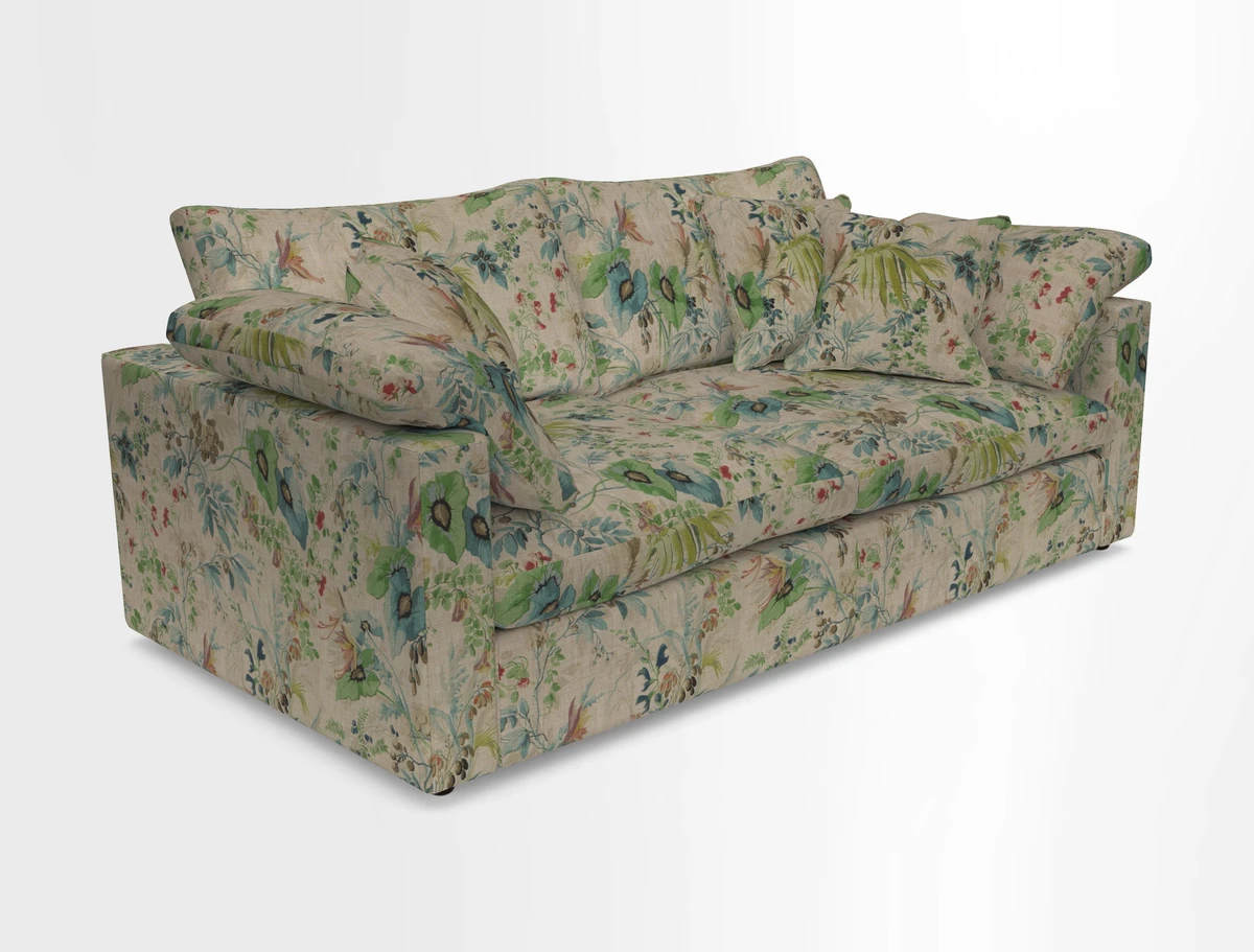 Big Softie Straight Arm 3 Seater Sofa in Sahara Chalk