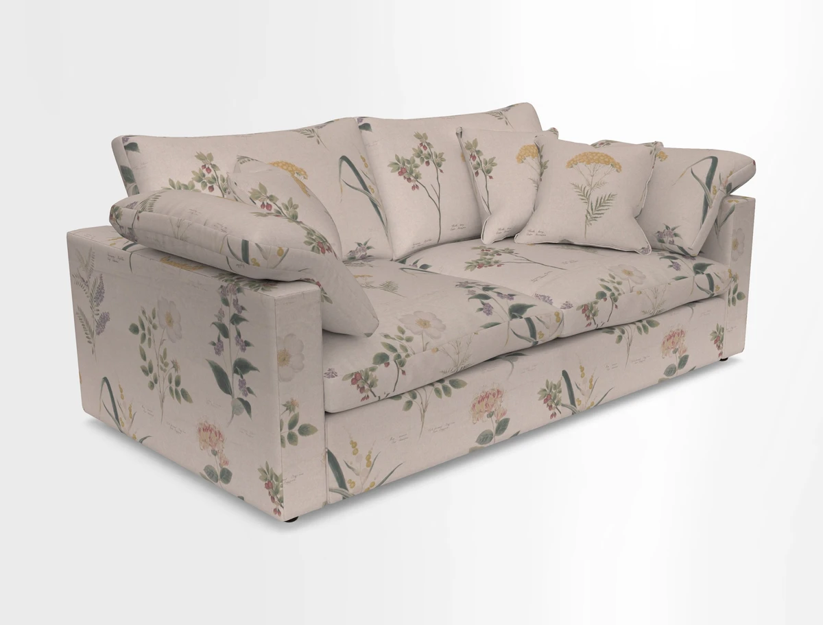 Big Softie Straight Arm 3 Seater Sofa in Sahara Chalk