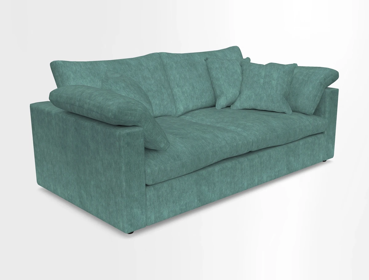 Big Softie Straight Arm 3 Seater Sofa in Sahara Chalk