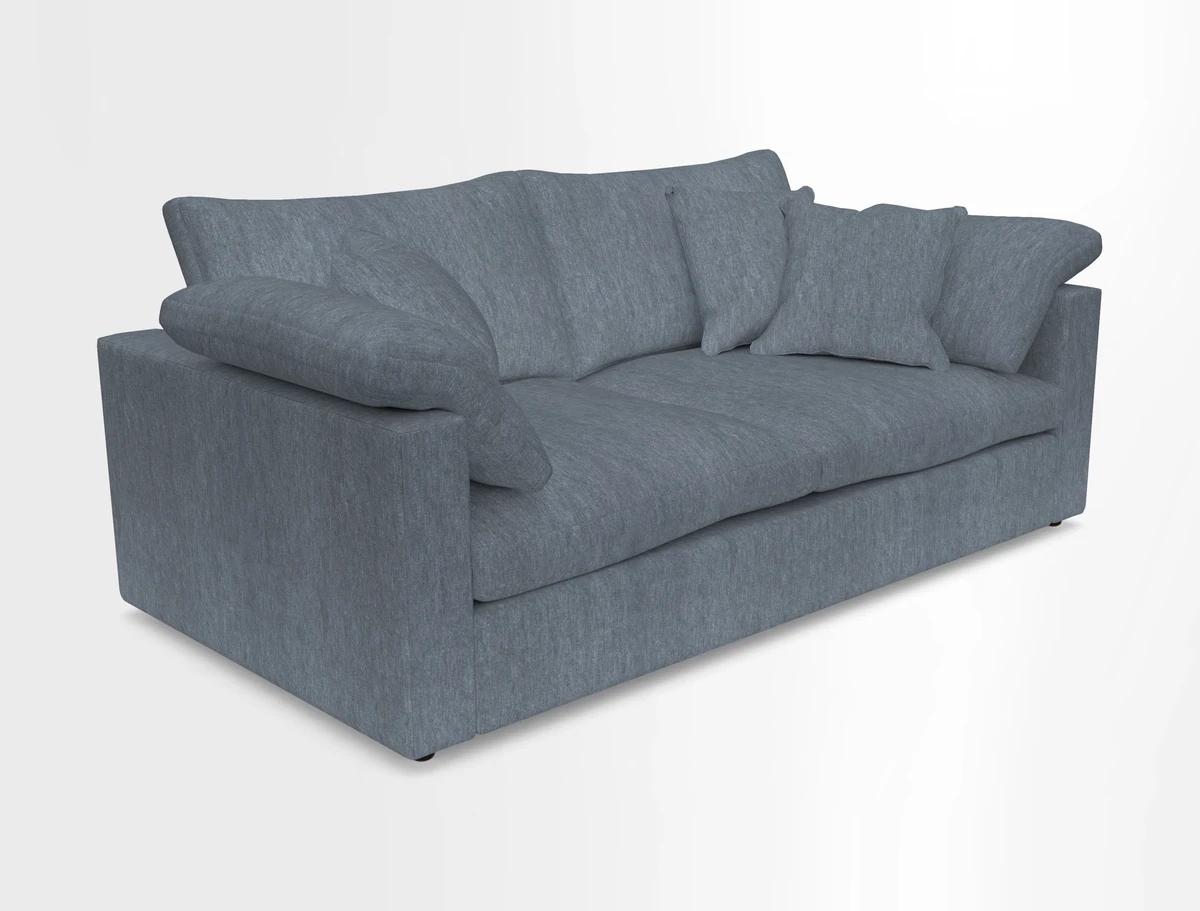 Big Softie Straight Arm 3 Seater Sofa in Sahara Chalk