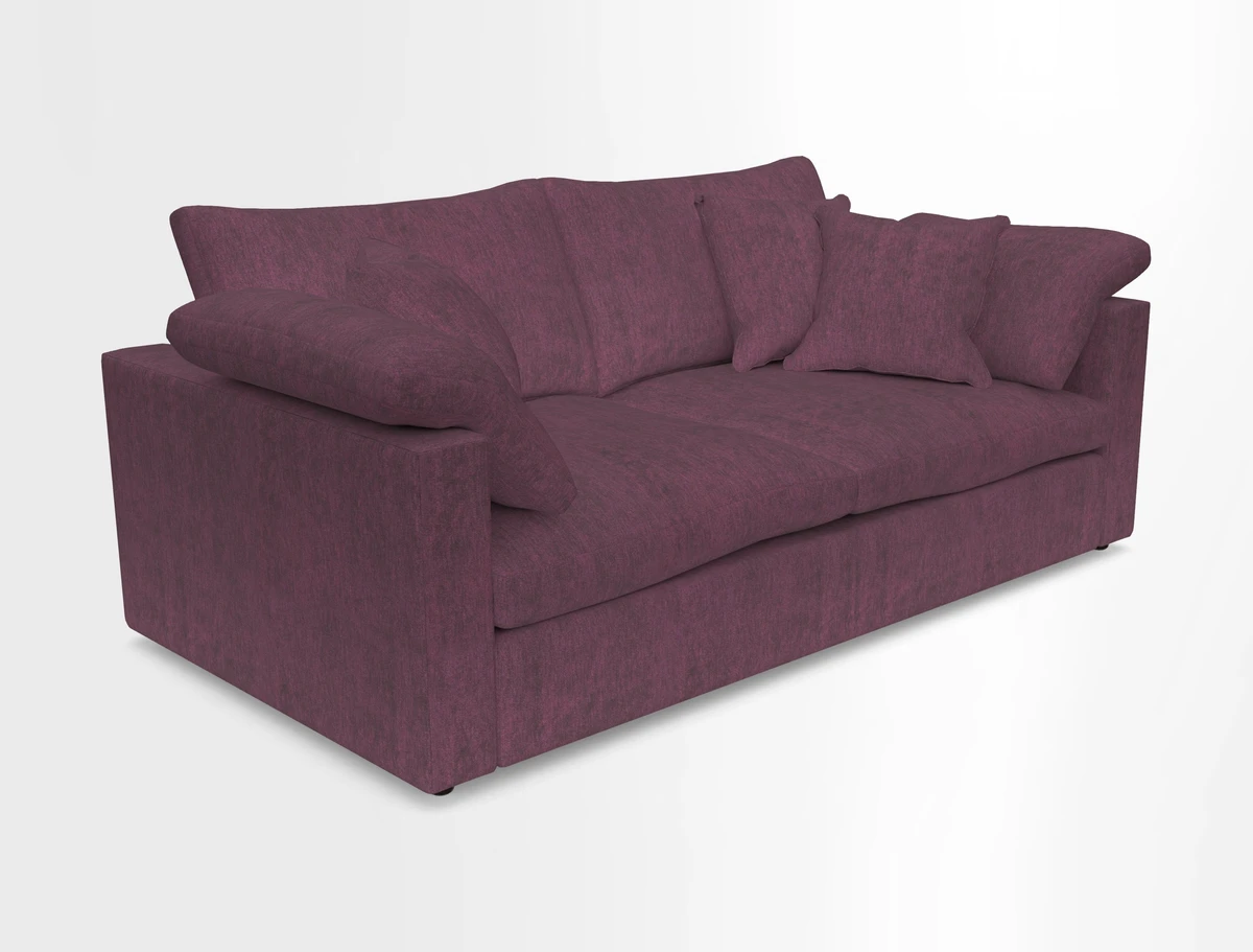 Big Softie Straight Arm 3 Seater Sofa in Sahara Chalk