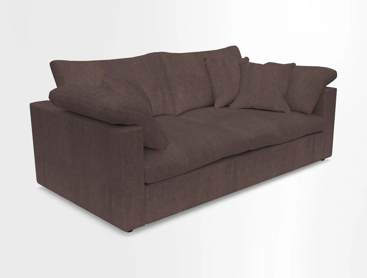 Big Softie Straight Arm 3 Seater Sofa in Sahara Chalk