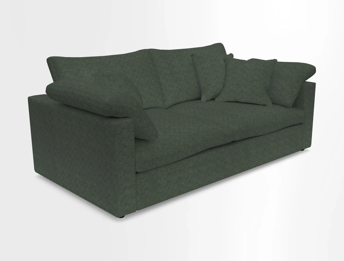 Big Softie Straight Arm 3 Seater Sofa in Sahara Chalk