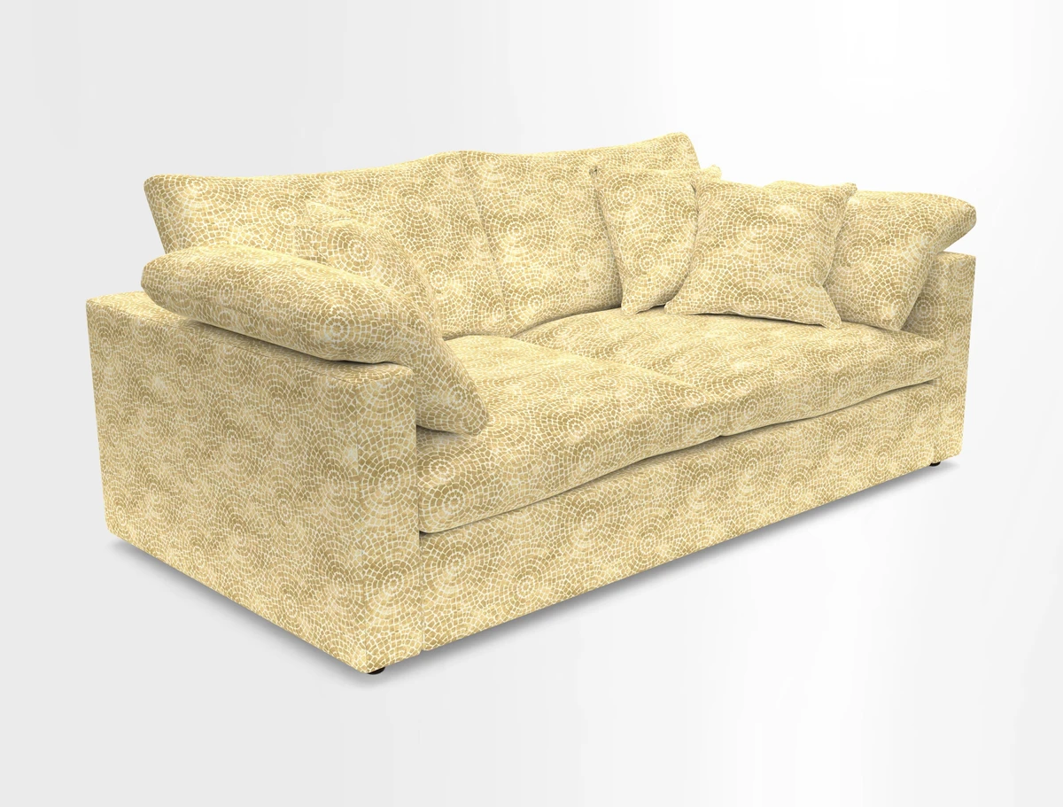 Big Softie Straight Arm 3 Seater Sofa in Sahara Chalk