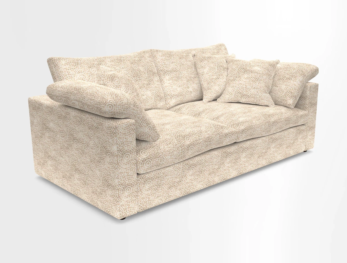 Big Softie Straight Arm 3 Seater Sofa in Sahara Chalk