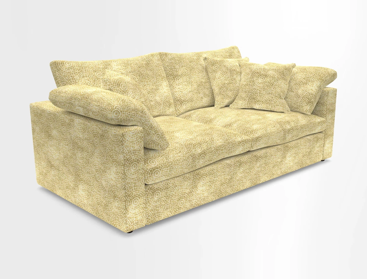 Big Softie Straight Arm 3 Seater Sofa in Sahara Chalk