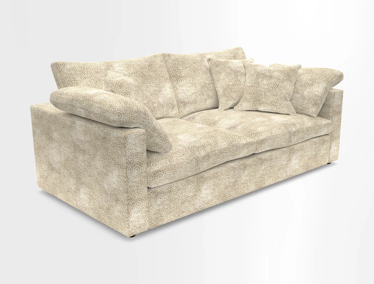 Big Softie Straight Arm 3 Seater Sofa in Sahara Chalk