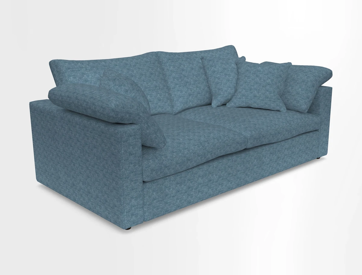 Big Softie Straight Arm 3 Seater Sofa in Sahara Chalk