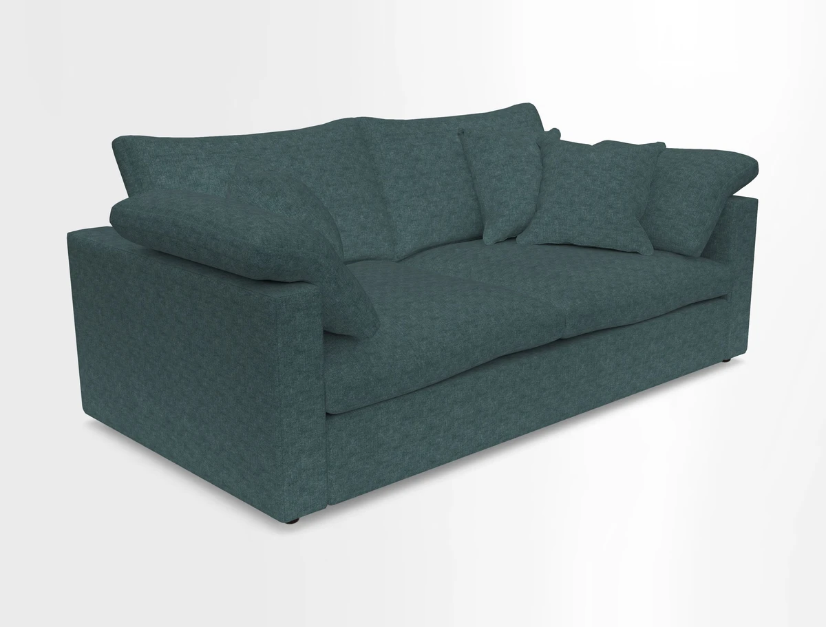 Big Softie Straight Arm 3 Seater Sofa in Sahara Chalk