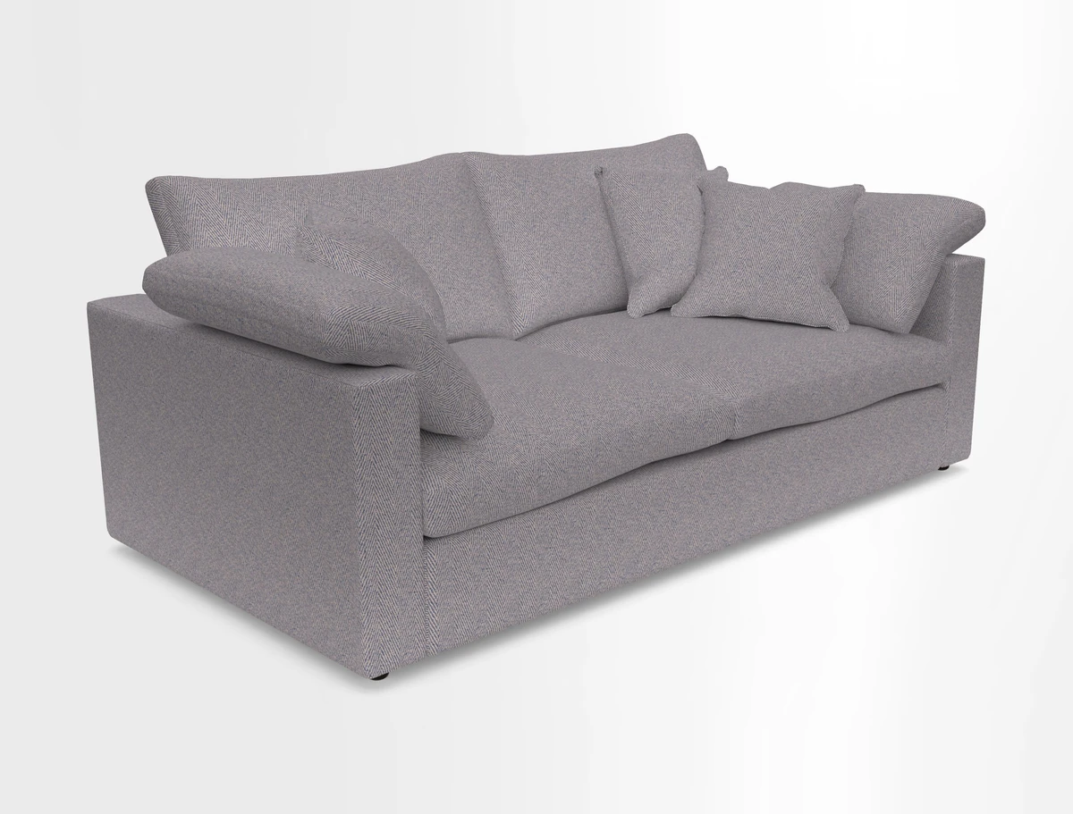 Big Softie Straight Arm 3 Seater Sofa in Sahara Chalk