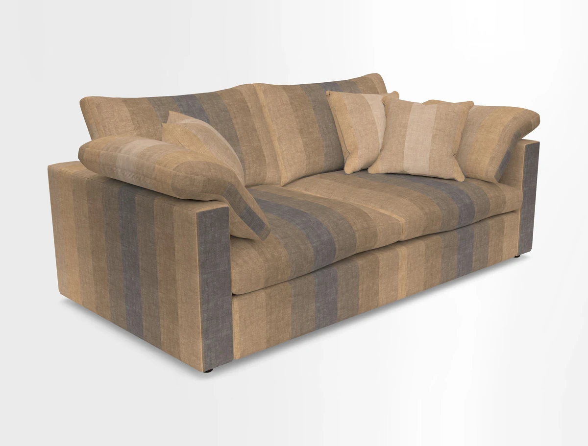 Big Softie Straight Arm 3 Seater Sofa in Sahara Chalk
