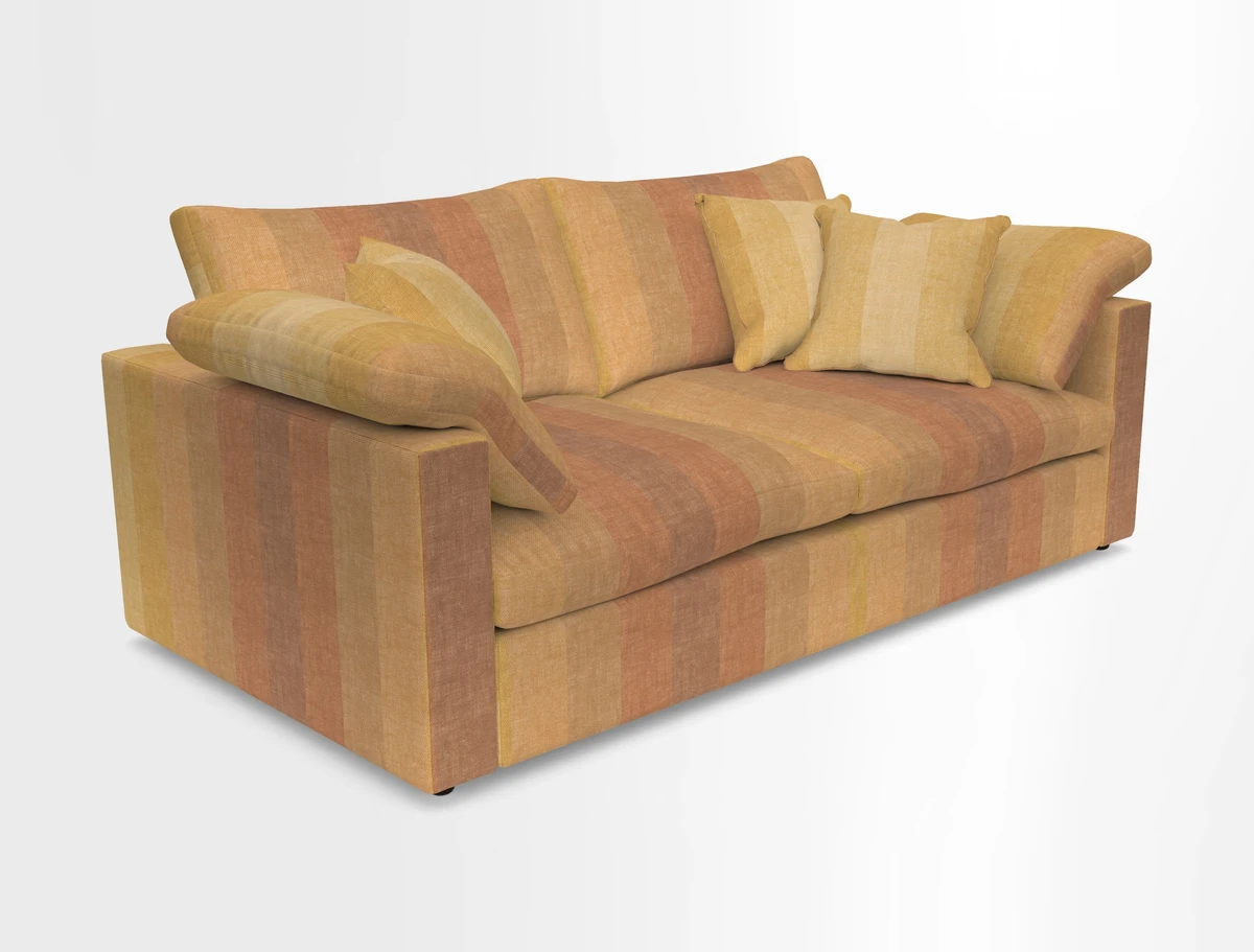 Big Softie Straight Arm 3 Seater Sofa in Sahara Chalk
