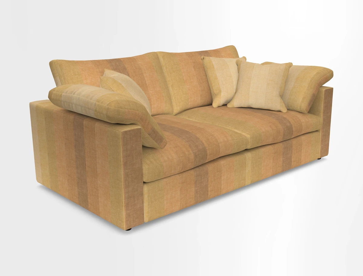 Big Softie Straight Arm 3 Seater Sofa in Sahara Chalk