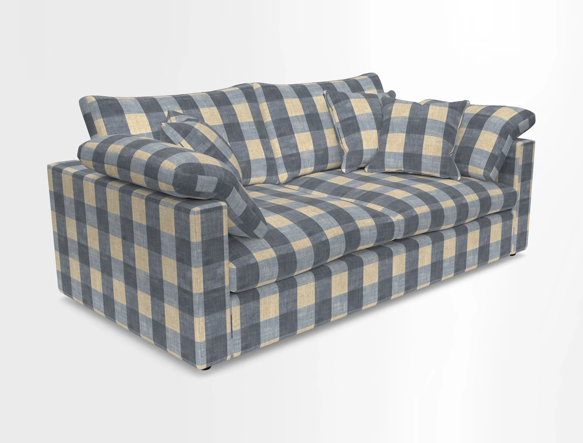 Big Softie Straight Arm 3 Seater Sofa in Sahara Chalk