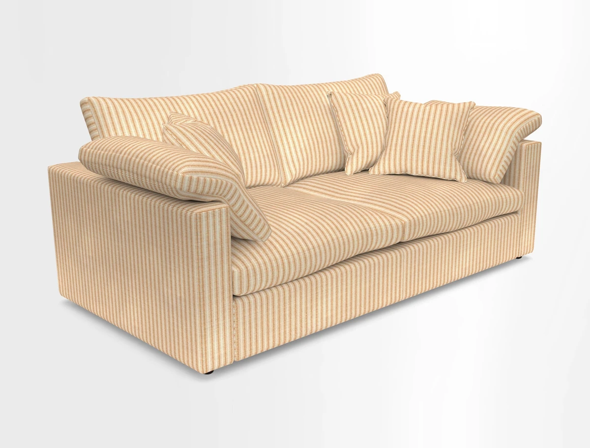 Big Softie Straight Arm 3 Seater Sofa in Sahara Chalk