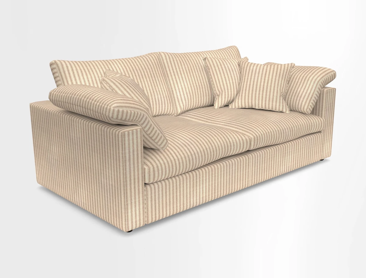 Big Softie Straight Arm 3 Seater Sofa in Sahara Chalk