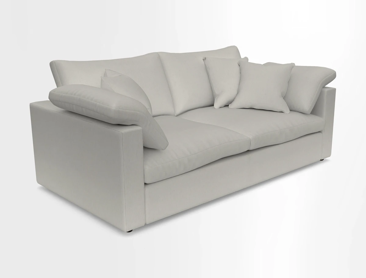 Big Softie Straight Arm 3 Seater Sofa in Sahara Chalk
