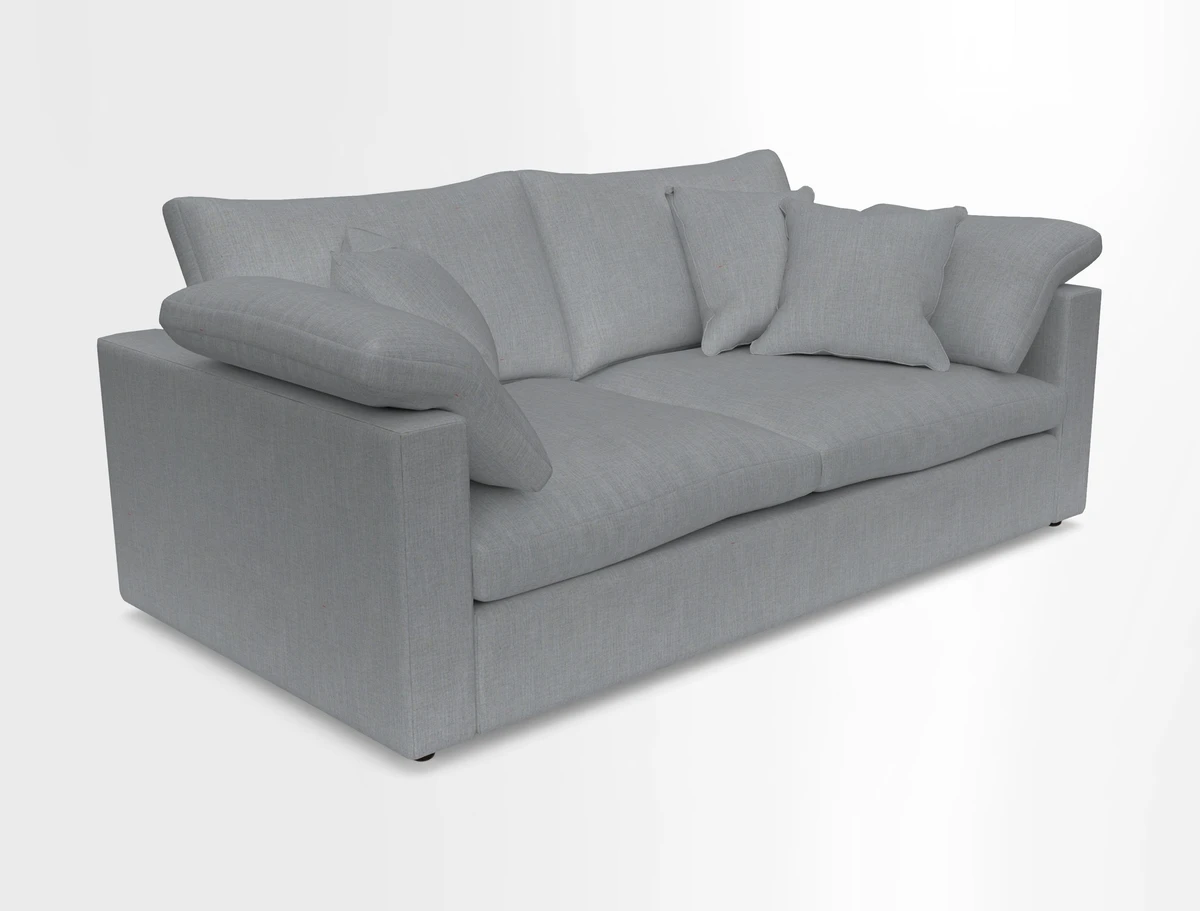 Big Softie Straight Arm 3 Seater Sofa in Sahara Chalk