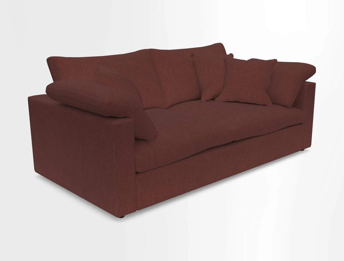 Big Softie Straight Arm 3 Seater Sofa in Sahara Chalk