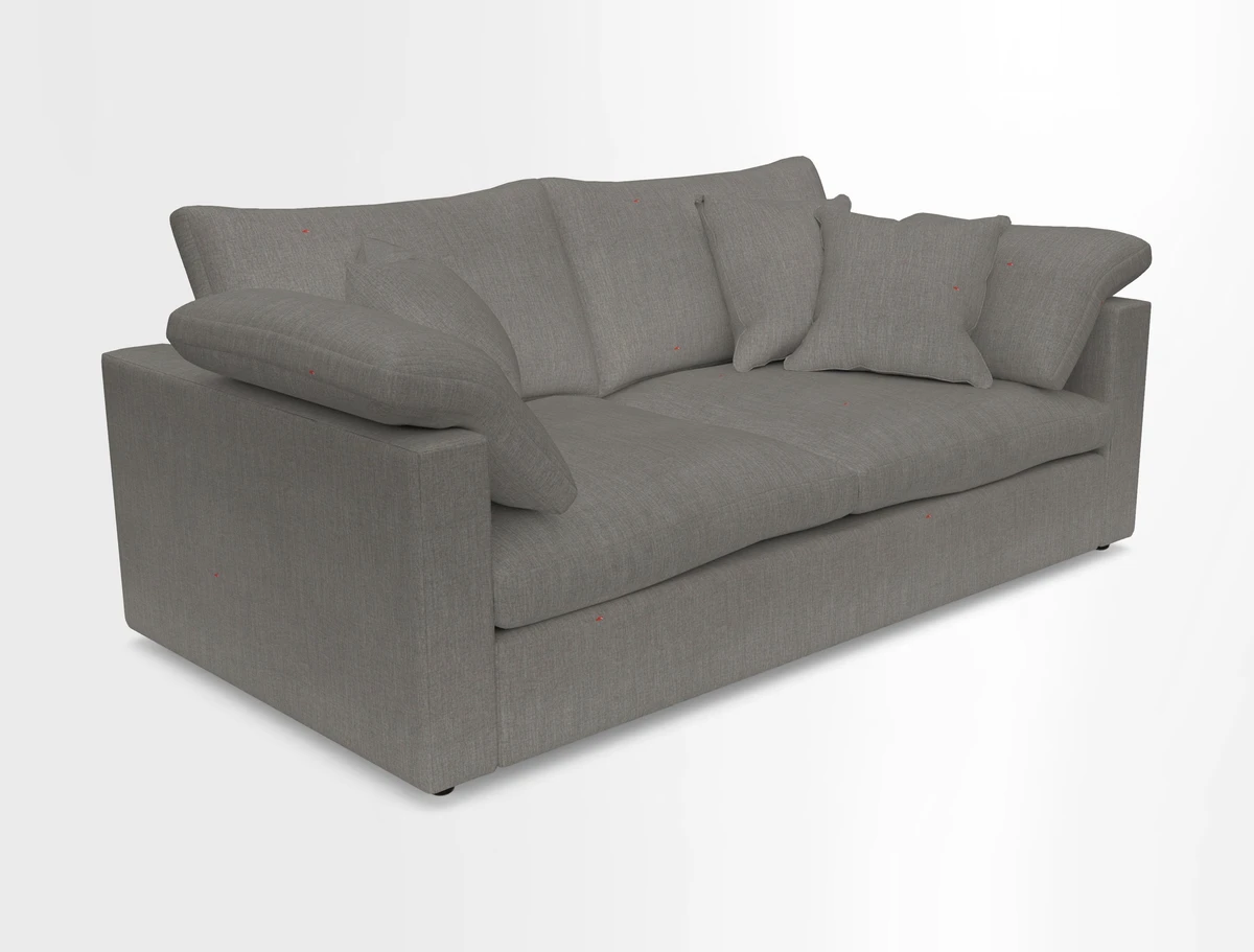 Big Softie Straight Arm 3 Seater Sofa in Sahara Chalk