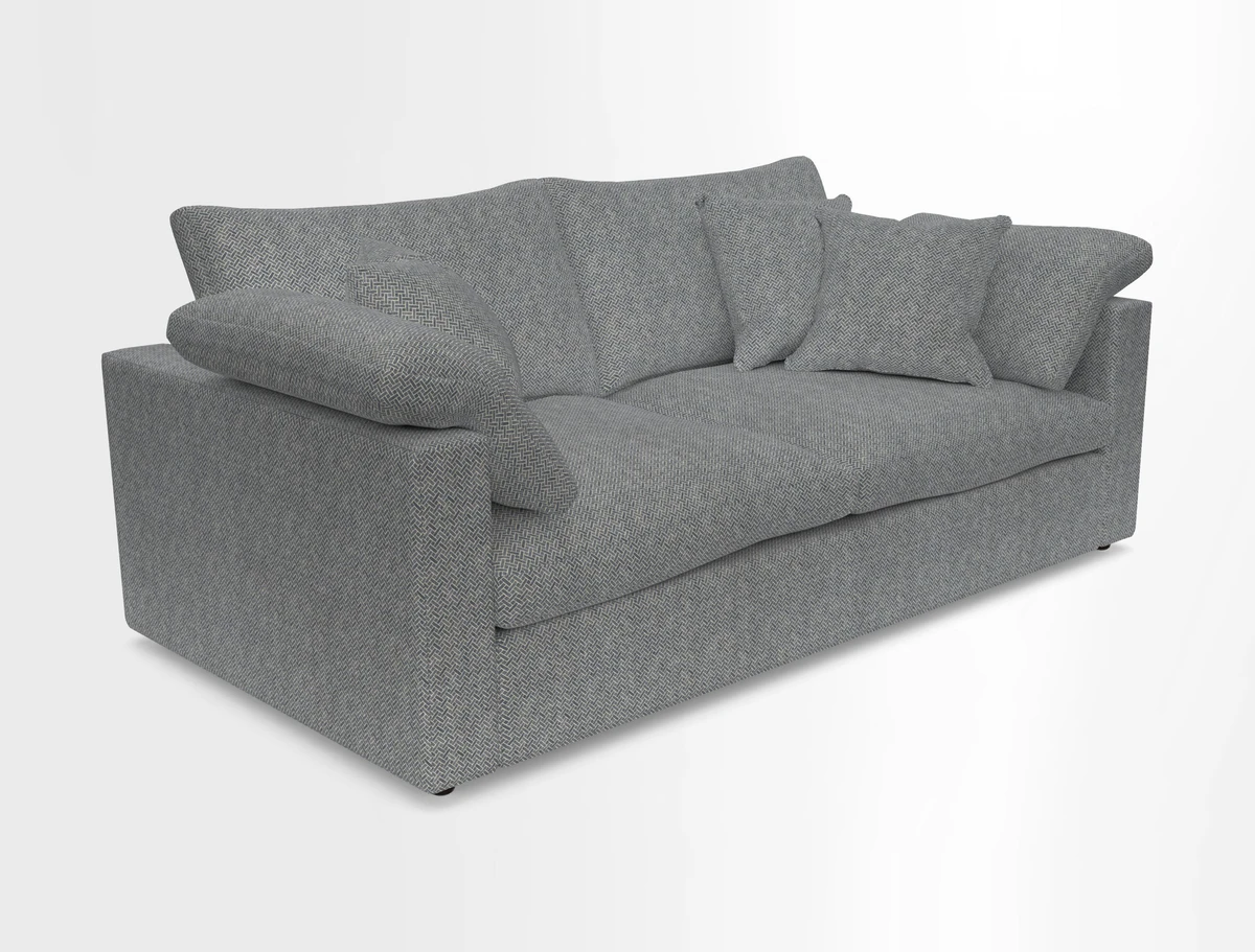 Big Softie Straight Arm 3 Seater Sofa in Sahara Chalk