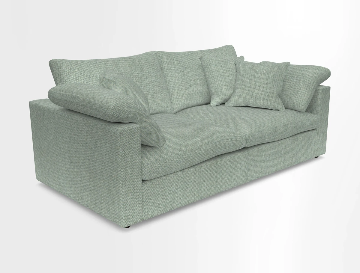Big Softie Straight Arm 3 Seater Sofa in Sahara Chalk
