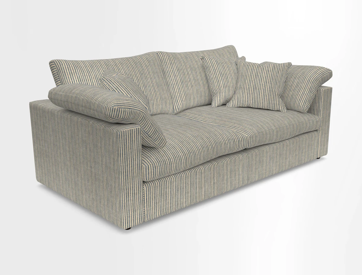 Big Softie Straight Arm 3 Seater Sofa in Sahara Chalk