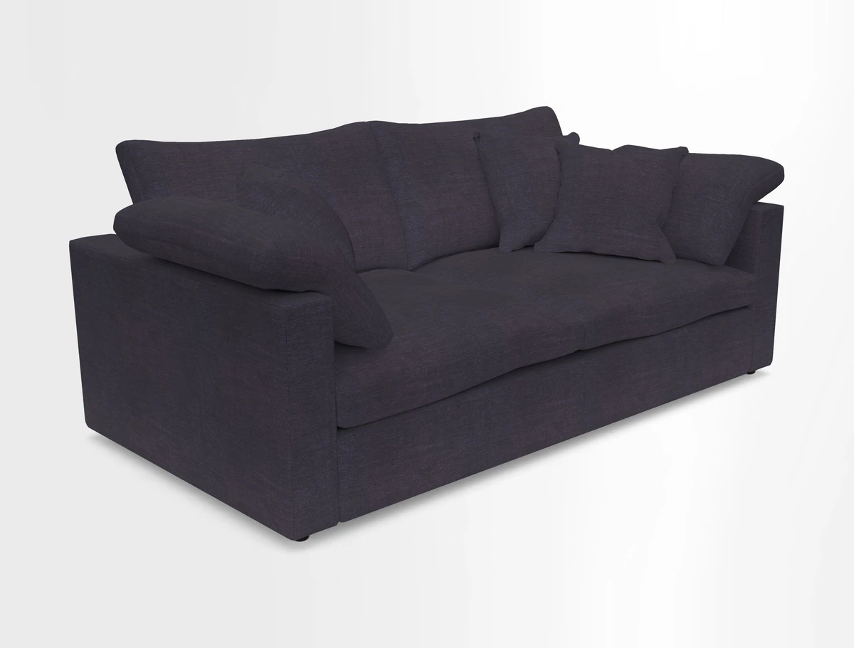 Big Softie Straight Arm 3 Seater Sofa in Sahara Chalk