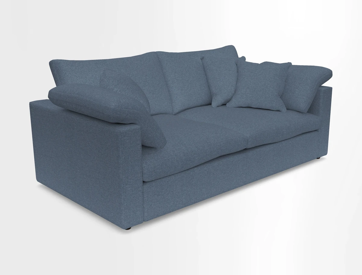 Big Softie Straight Arm 3 Seater Sofa in Sahara Chalk