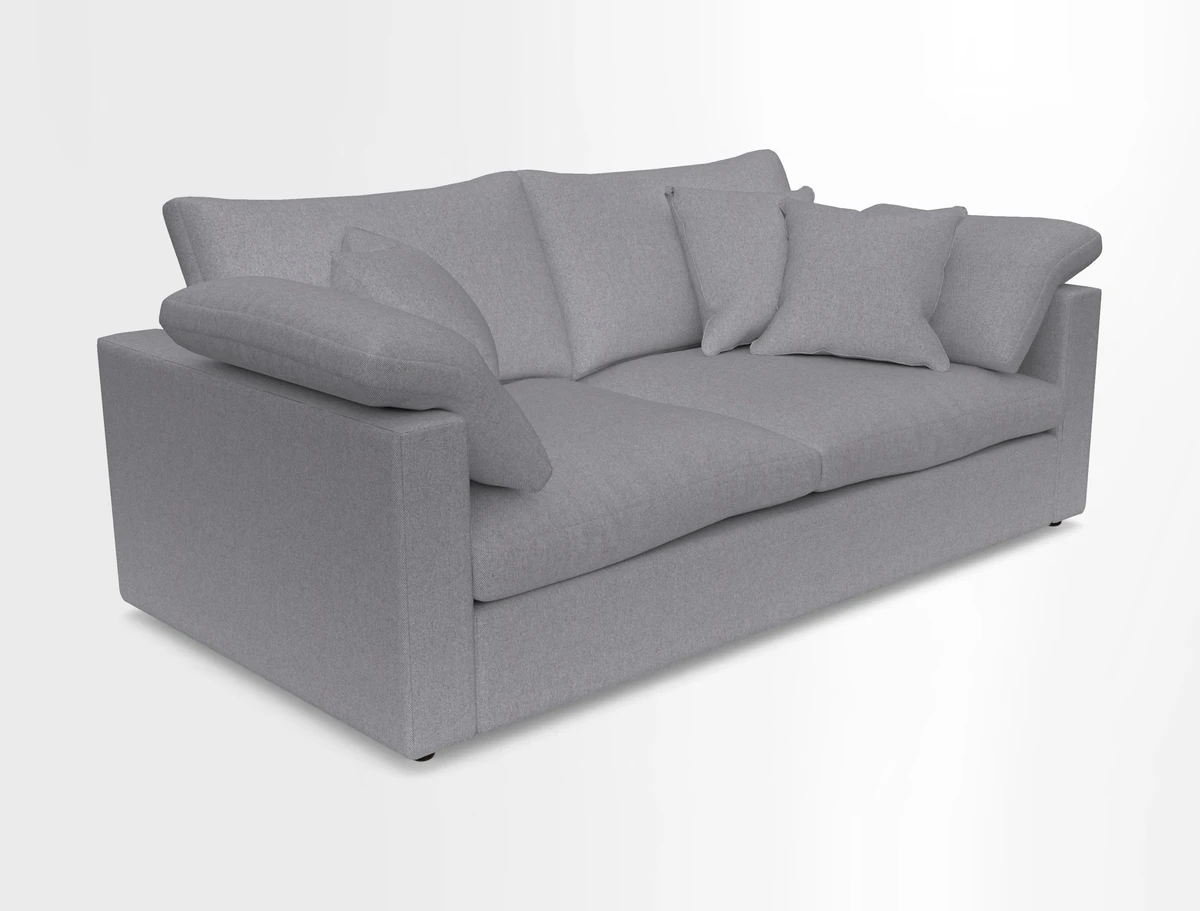 Big Softie Straight Arm 3 Seater Sofa in Sahara Chalk