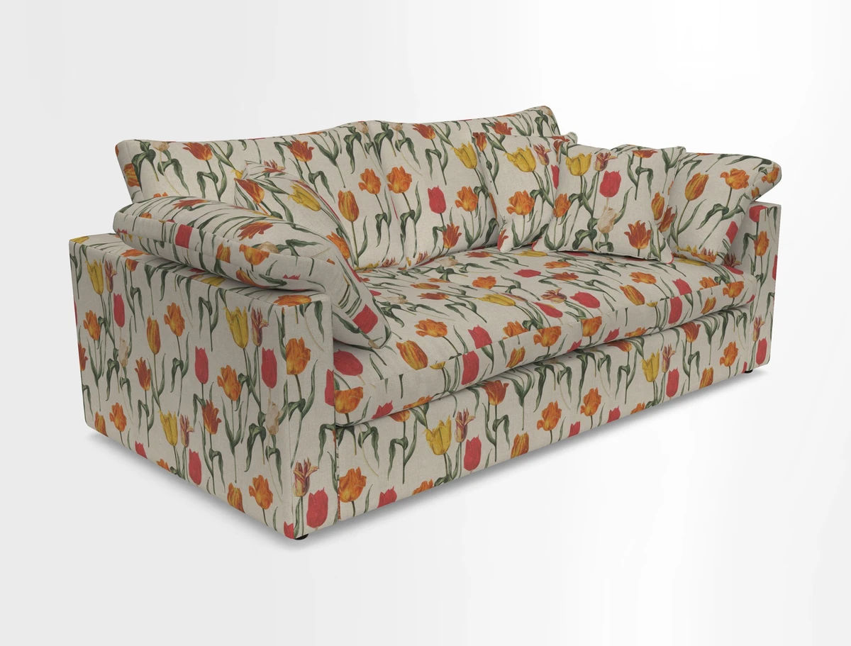 Big Softie Straight Arm 3 Seater Sofa in Sahara Chalk