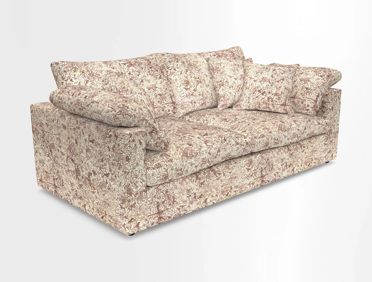 Big Softie Straight Arm 3 Seater Sofa in Sahara Chalk