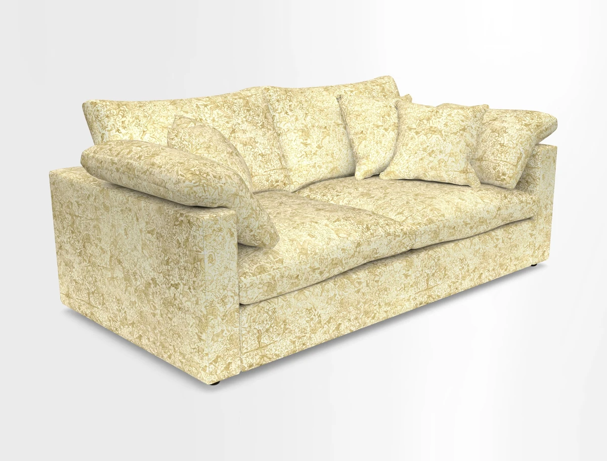 Big Softie Straight Arm 3 Seater Sofa in Sahara Chalk