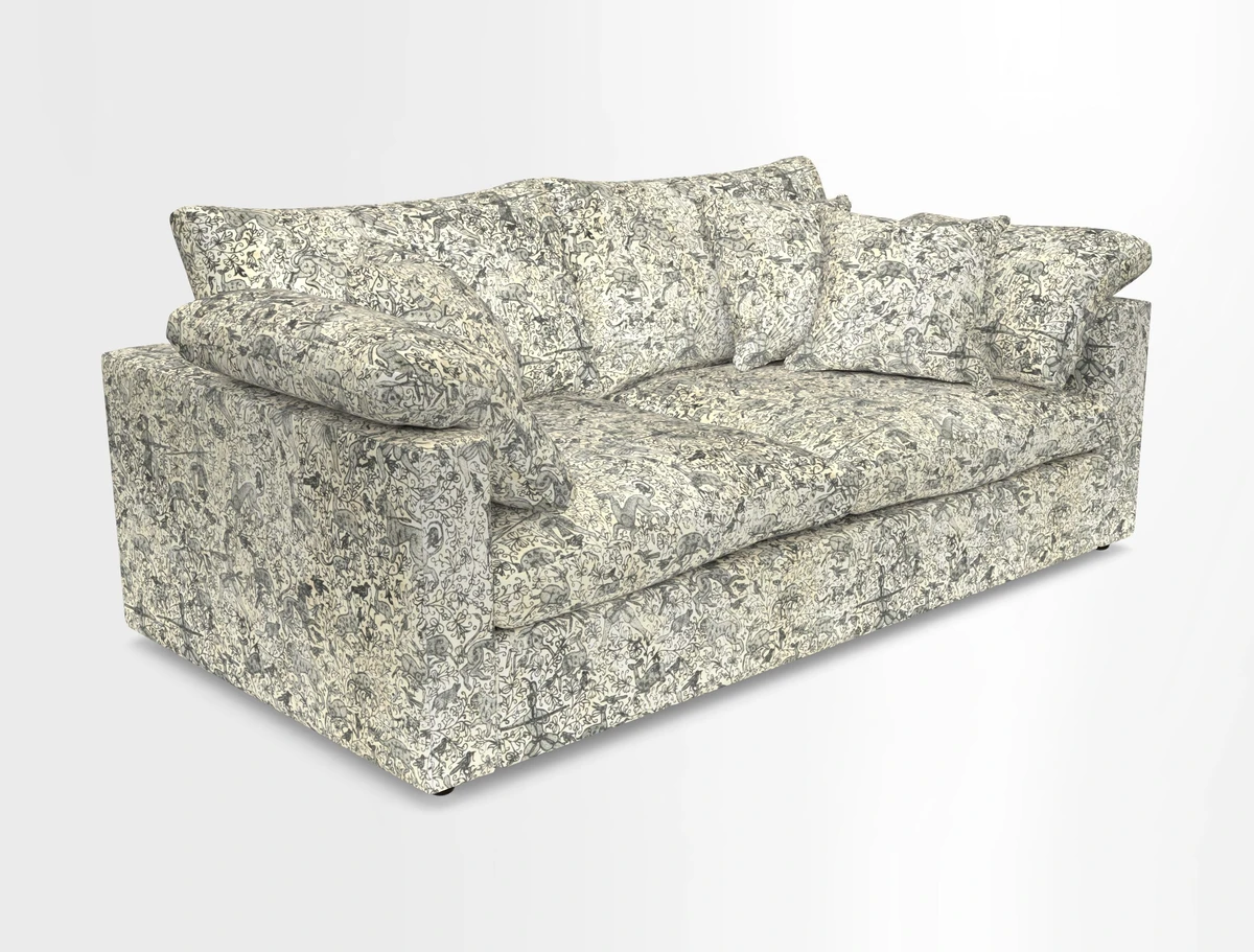 Big Softie Straight Arm 3 Seater Sofa in Sahara Chalk