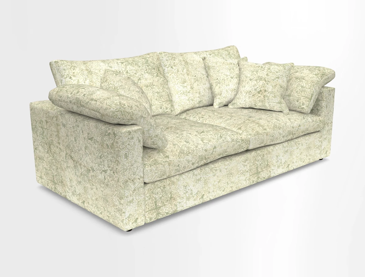 Big Softie Straight Arm 3 Seater Sofa in Sahara Chalk