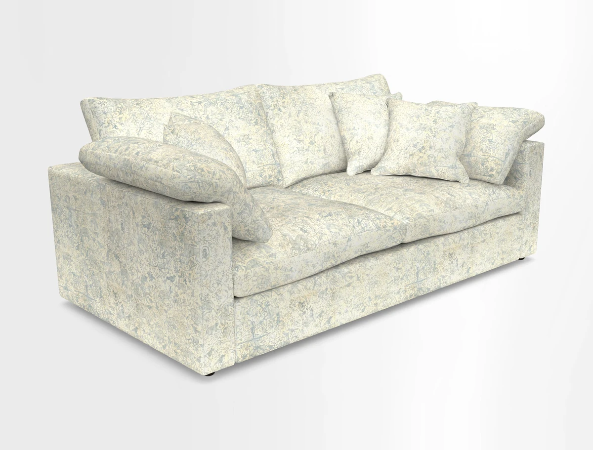 Big Softie Straight Arm 3 Seater Sofa in Sahara Chalk