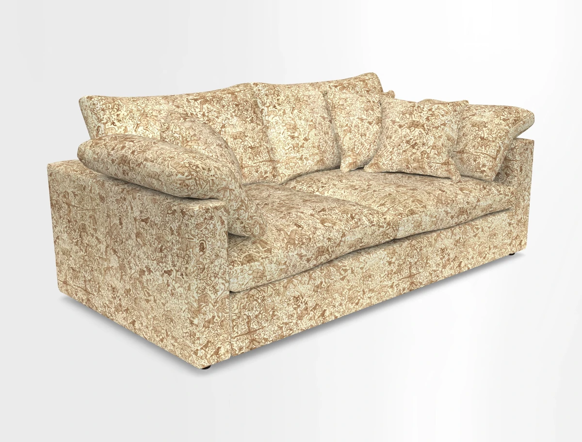 Big Softie Straight Arm 3 Seater Sofa in Sahara Chalk