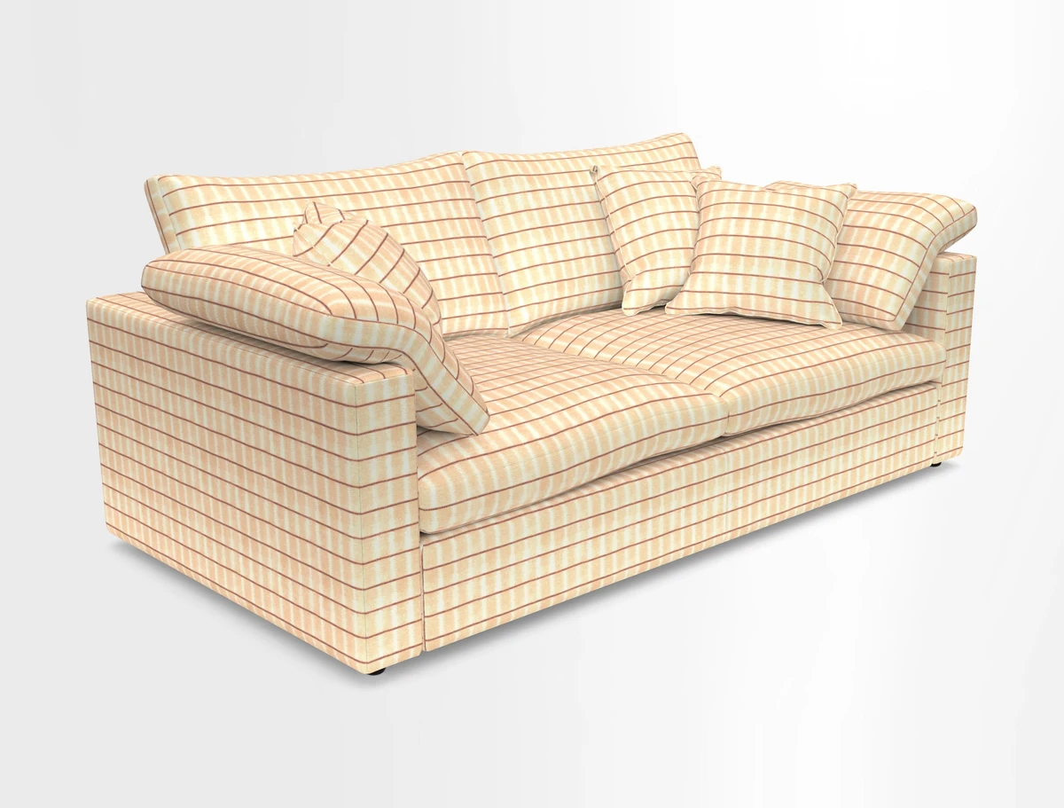 Big Softie Straight Arm 3 Seater Sofa in Sahara Chalk