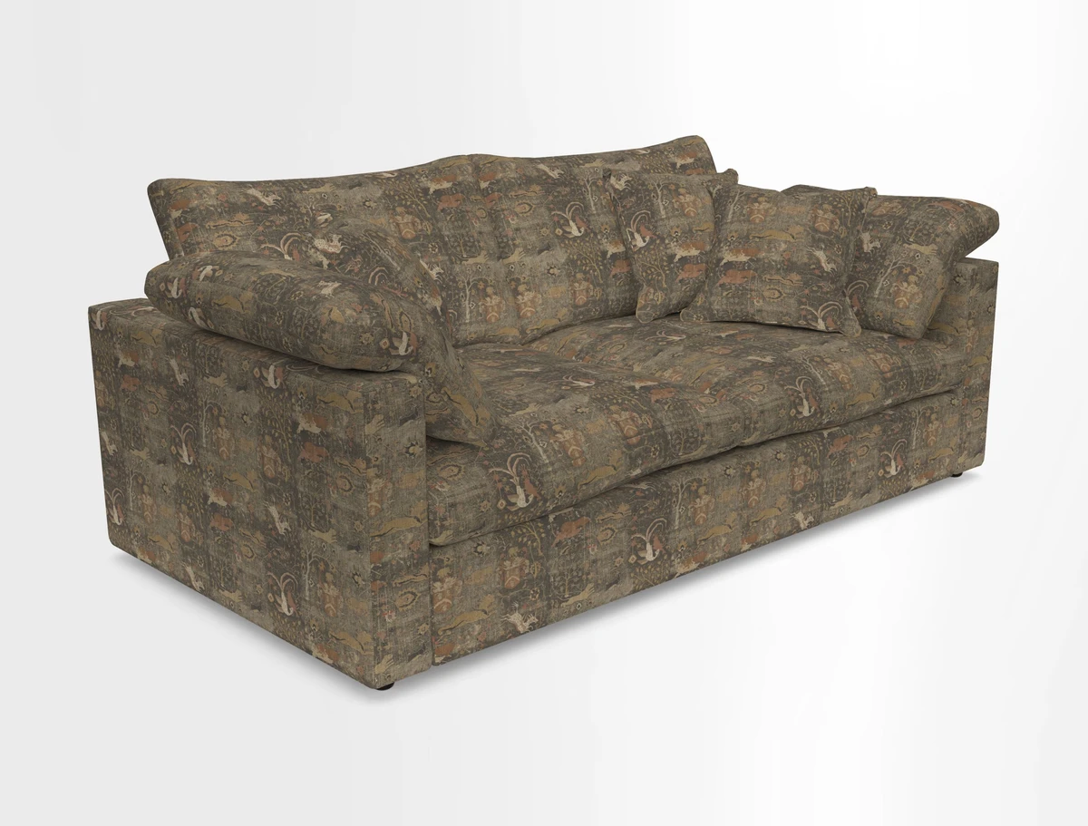 Big Softie Straight Arm 3 Seater Sofa in Sahara Chalk