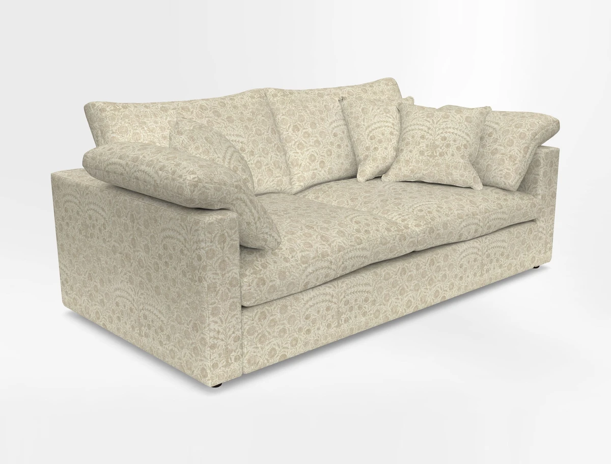 Big Softie Straight Arm 3 Seater Sofa in Sahara Chalk