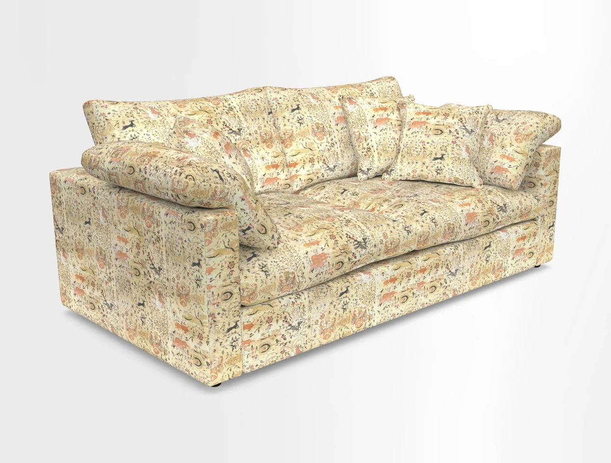 Big Softie Straight Arm 3 Seater Sofa in Sahara Chalk