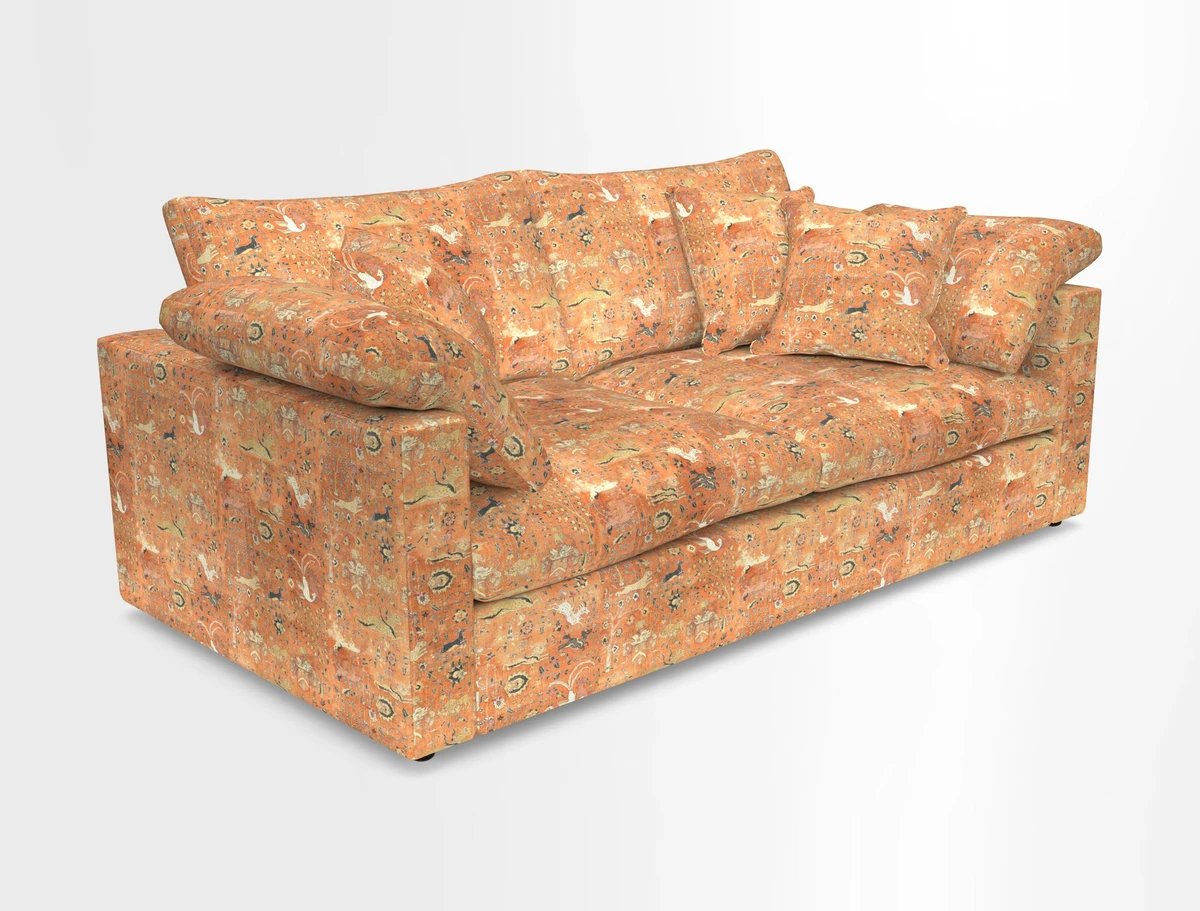 Big Softie Straight Arm 3 Seater Sofa in Sahara Chalk