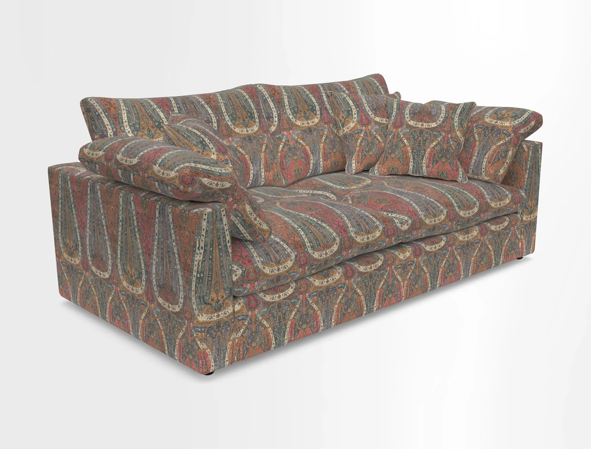 Big Softie Straight Arm 3 Seater Sofa in Sahara Chalk