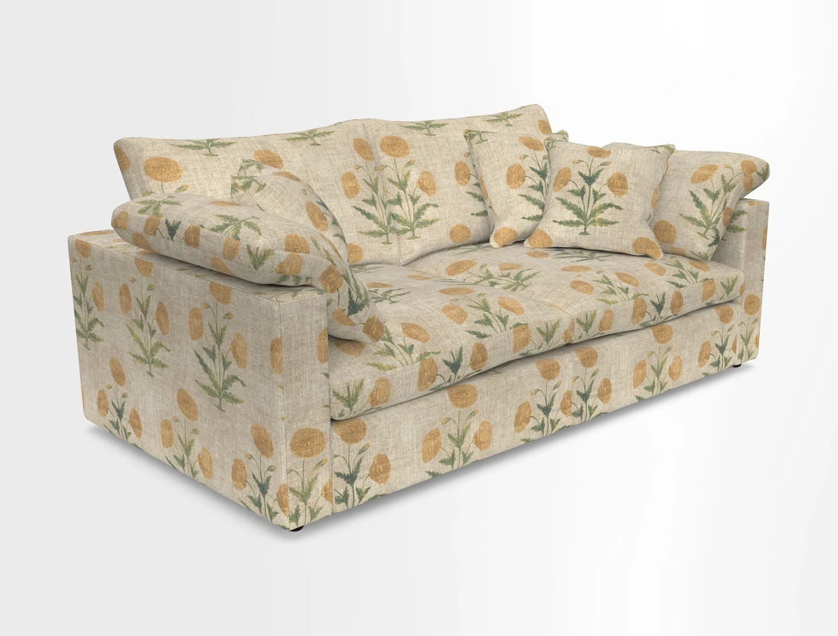 Big Softie Straight Arm 3 Seater Sofa in Sahara Chalk