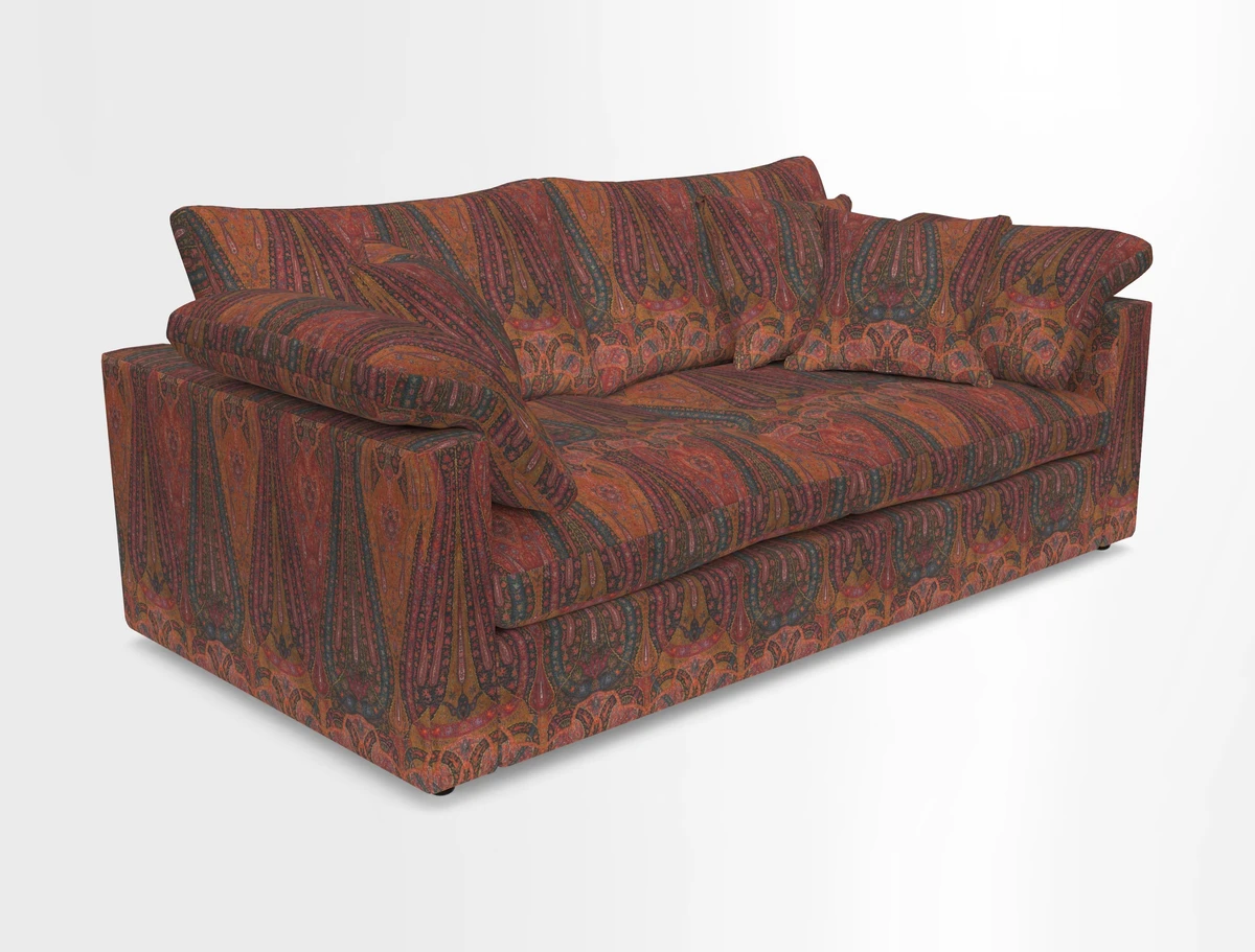 Big Softie Straight Arm 3 Seater Sofa in Sahara Chalk